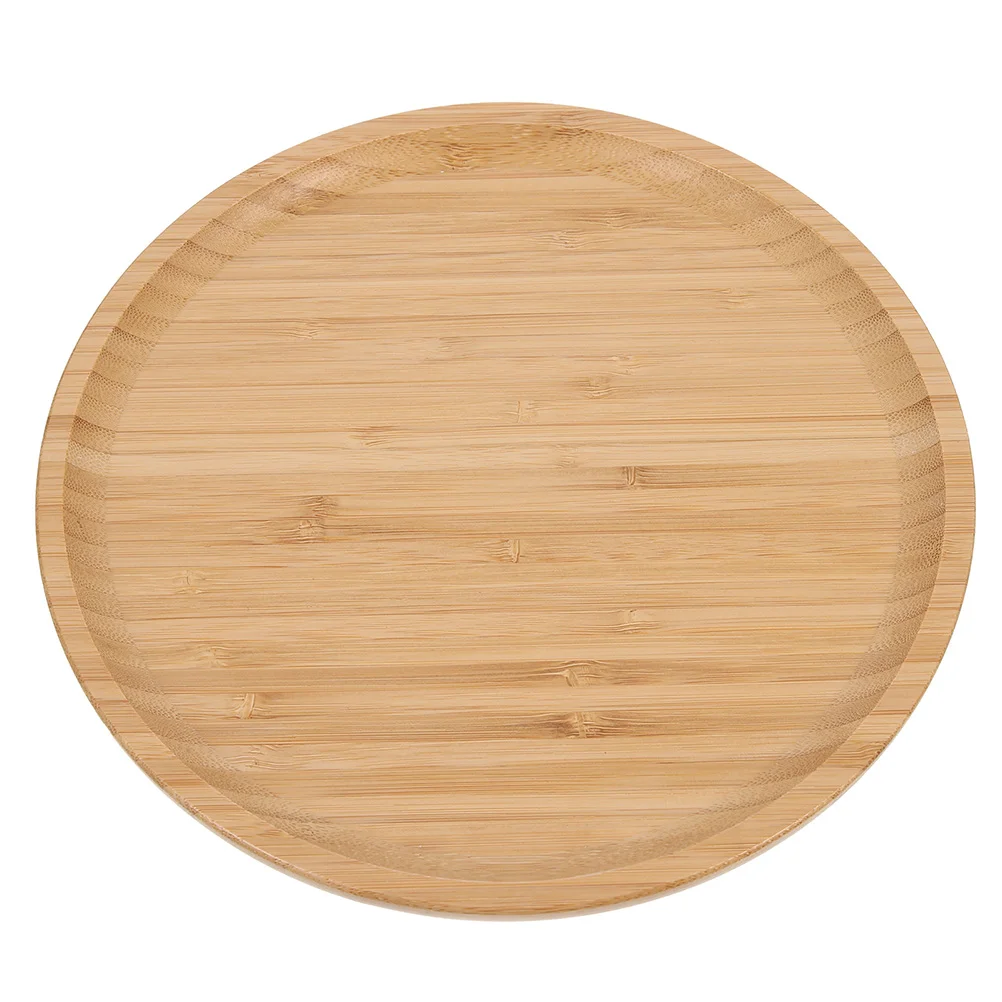 

Circle Tray Bamboo Plates For Food Serving Board Dinner Dessert Salad Platters Cheese Fruit