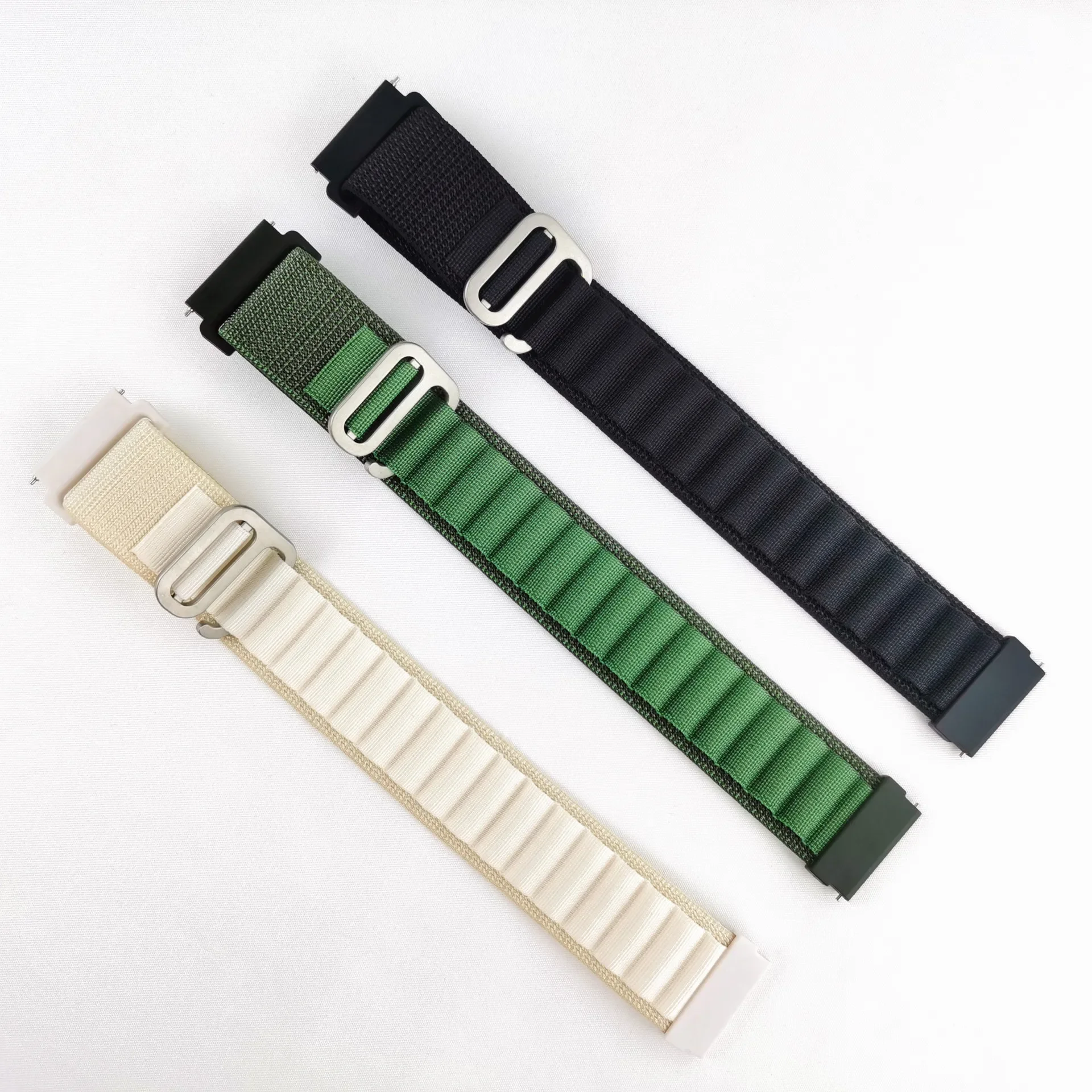 20mm 22mm Strap for Samsung Galaxy Watch 4 5 6 7 Classic Gear S3 Active 2 Nylon loop correa Bracelet Amazfit GTS 2 3 4 mini Band