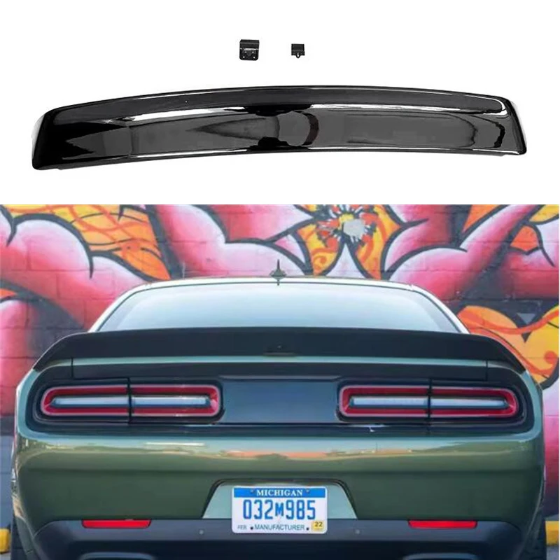 

For ABS Plastic Dodge Challenger Accessories Spoiler Car Trunk Boot Tail WING Glossy Black Body Kit 2015-2021 Year