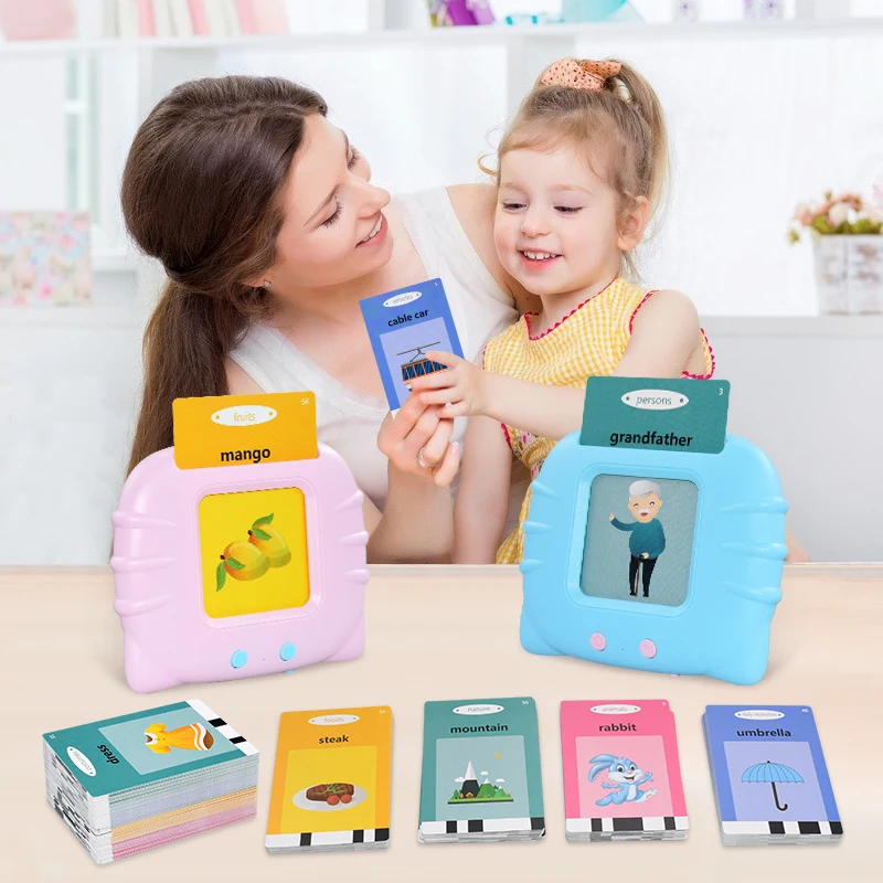 

Kids Audio Electronic Cards Book Cognitive Talking Flash Cards Early Education Learn English Words Toys Game for Toddlers Gift
