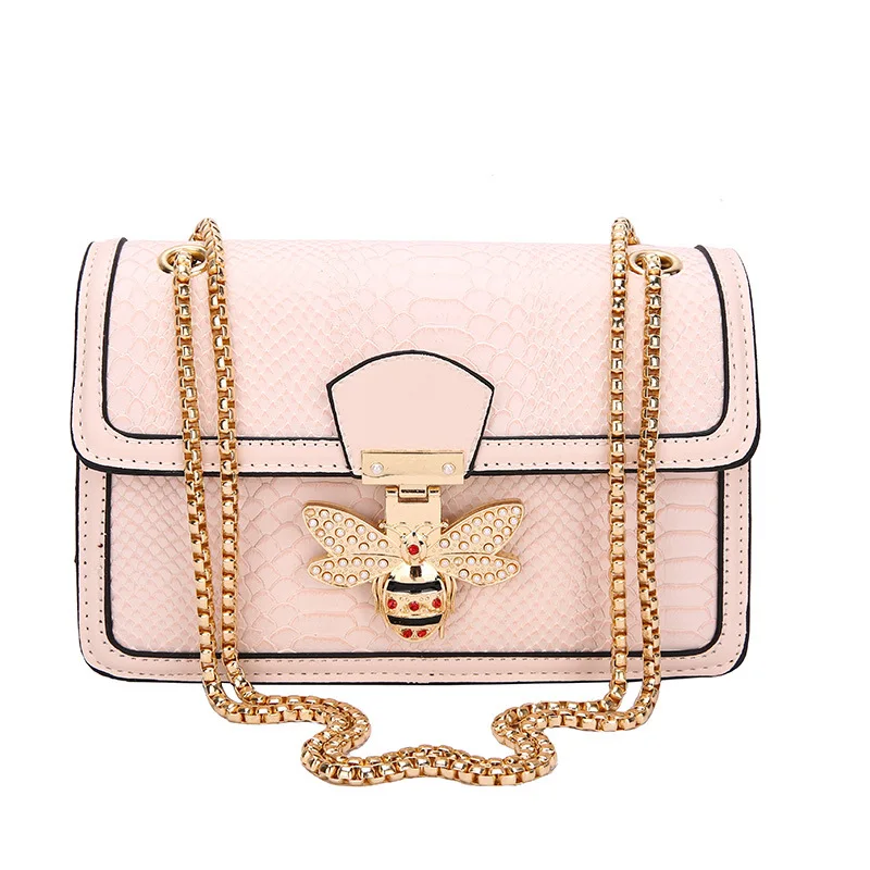 thumbnail image 1 of Bolsos cruzados de piel sintética con diseño de abeja para mujer, bolsos de hombro con cadenas, bolsos de mano de lujo para mujer, bolsos de diseñador, 1 of 5