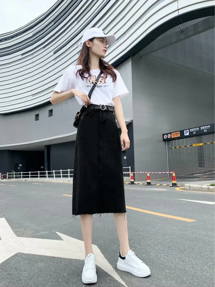 

Feynzz's All-match Suit Skirt 2022 Spring And Autumn Split High Waist Skirt Casual Mid-length Hip Skirt