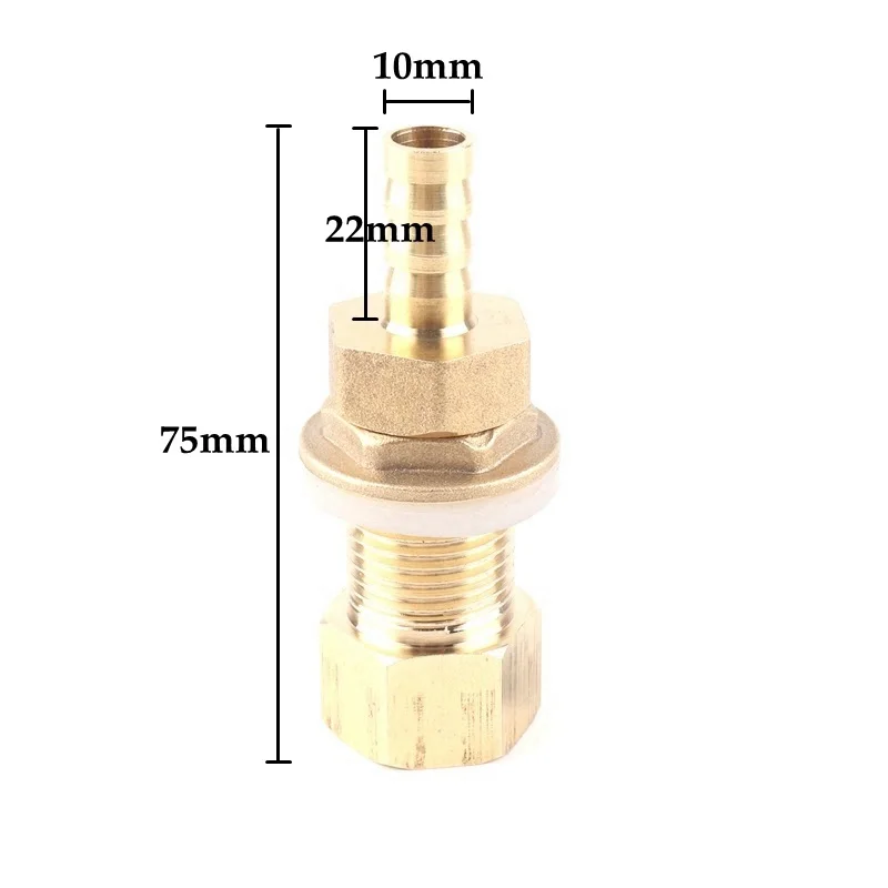 1pcs 1/2" Thread Fish Tank Adapter And Pagoda Connector Swivel Fitting Water Tank Copper Adapter Irrigation Water Hose Connector