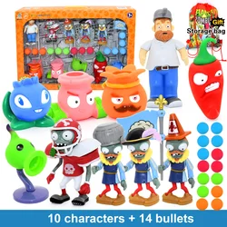 Plants vs Zombies 2 Complete Action Figure Set - Peashooter Alliance with Bullet Ejection Feature - Children's Gift Set with Delivery Bag (E set no box)