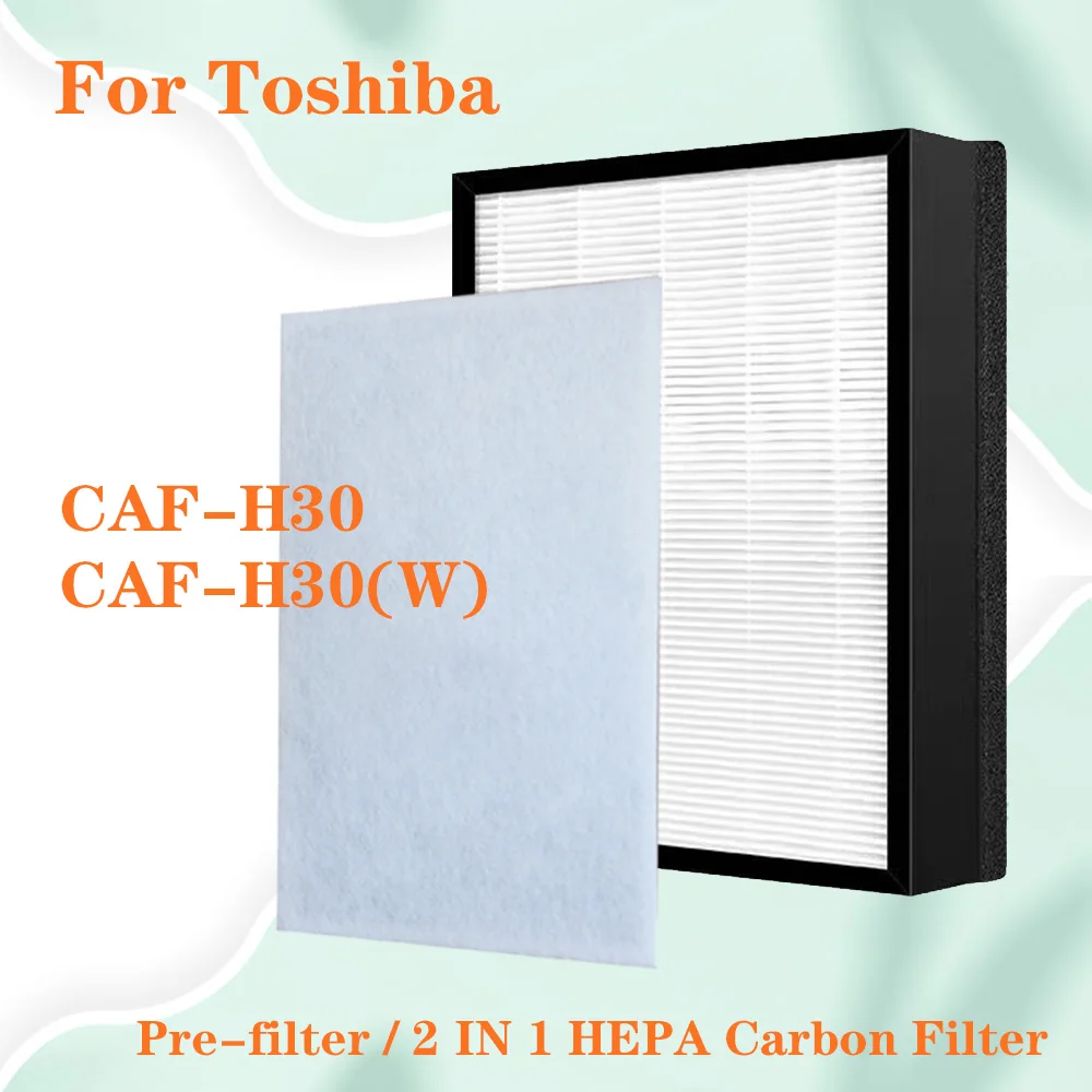 

Replacement for Toshiba air purifier CAF-H30 CAF-H30(W) Compatible HEPA and Carbon Combined Filter