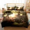 World Dinosaurs Children Duvet Cover Set EU Single Double King US Twin Full Queen Size  Bed Linen Set 2