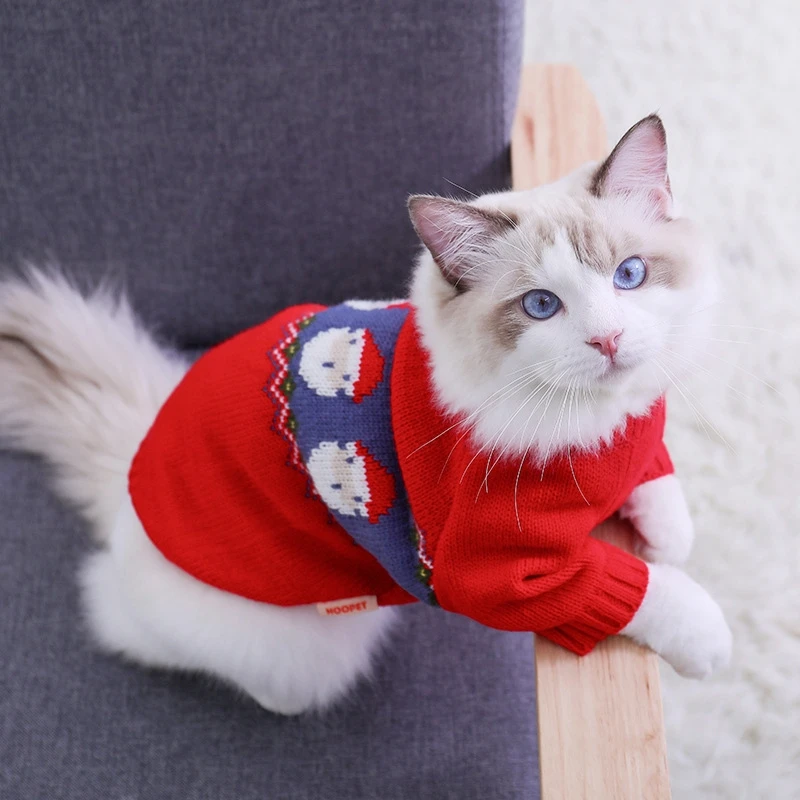 Ropa para mascotas, suéter de Navidad gatos y perros pequeños, ropa cálida de punto para mascotas, suéteres de Año - AliExpress