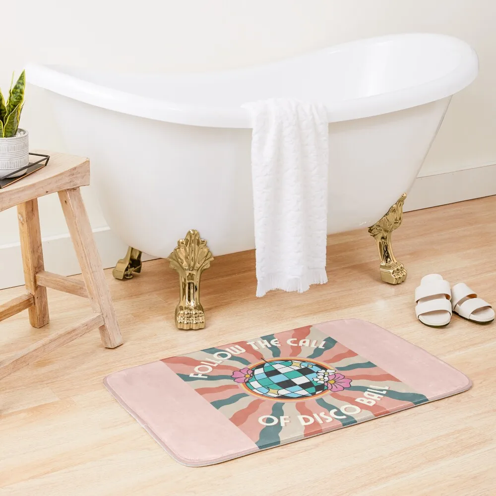 

Fallow The Call Of Disco Ball For Retro Disco lovers And 70s Groovy As A Retro Disco Bath Mat Non-Slip Shower Mats Bedroom Mat