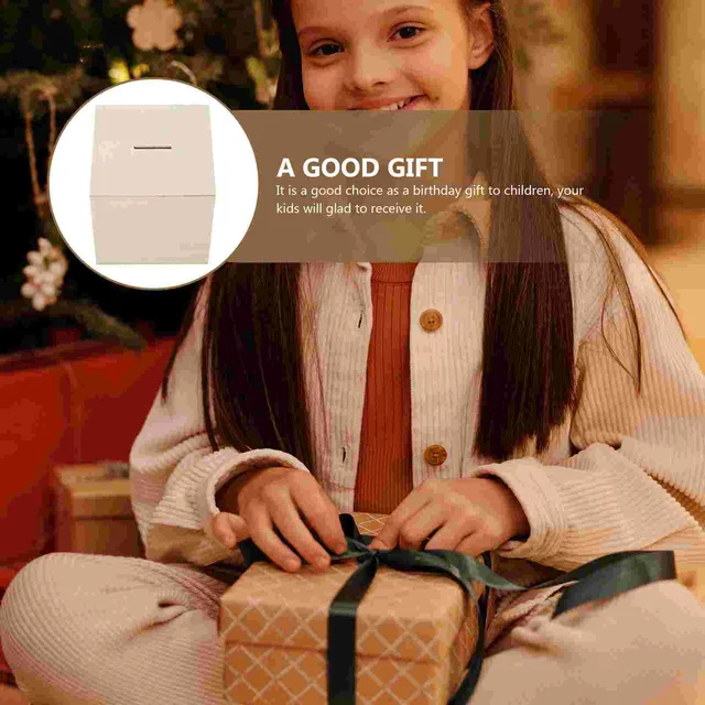 3 Dc-K Festett Fa Malacka Bank Többfunkciós Bankok Gyerekeknek Pénztároló Doboz Gyerekjáték Szervező Kis Érme Tok Barkácsolás - Image 5