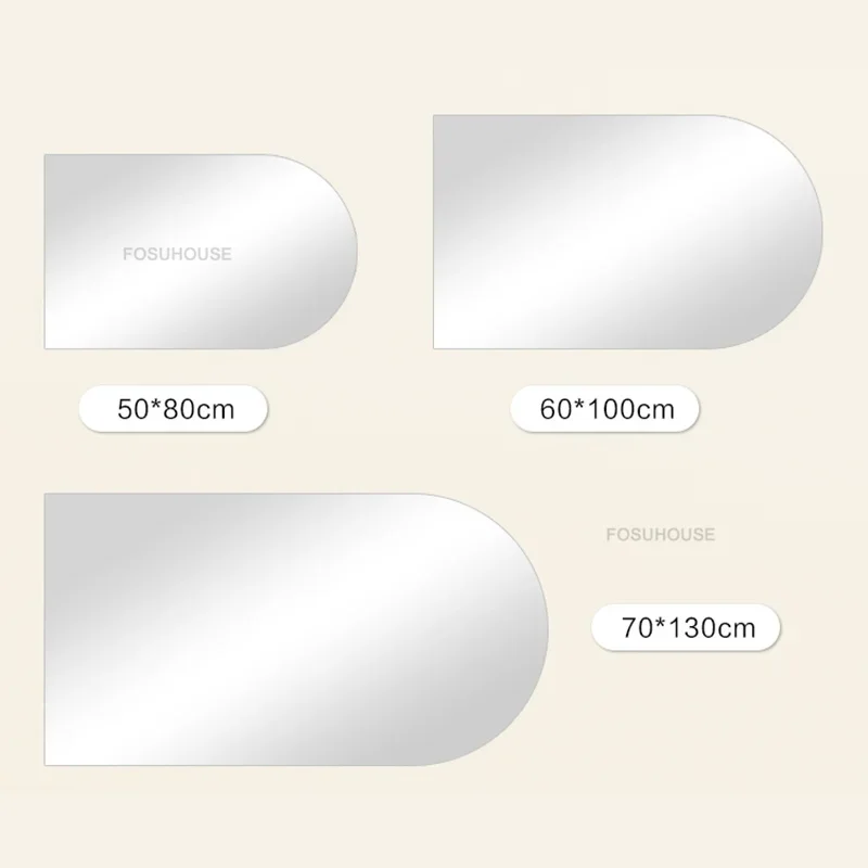 Description Picture 2 of itemMinimalist Bathroom Mirrors Home Touch Screen Smart Bath Mirrors Creative Bedroom Arched Wall-mounted Vanity Mirror with Light