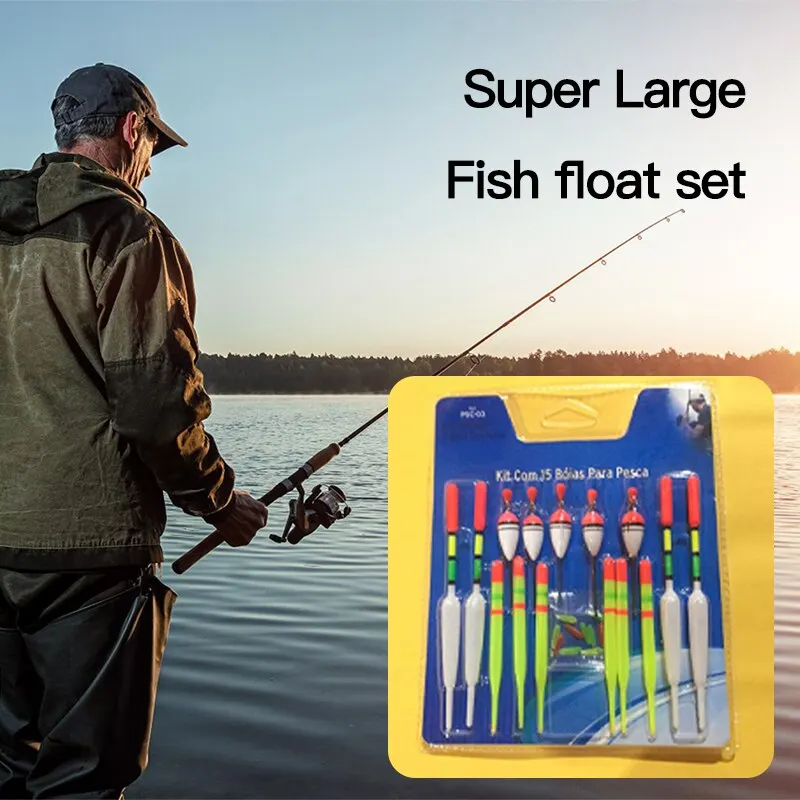 Fish Float Suit Fish Float 1 Set 15 Pieces Vertical Buoy Sea Fishing