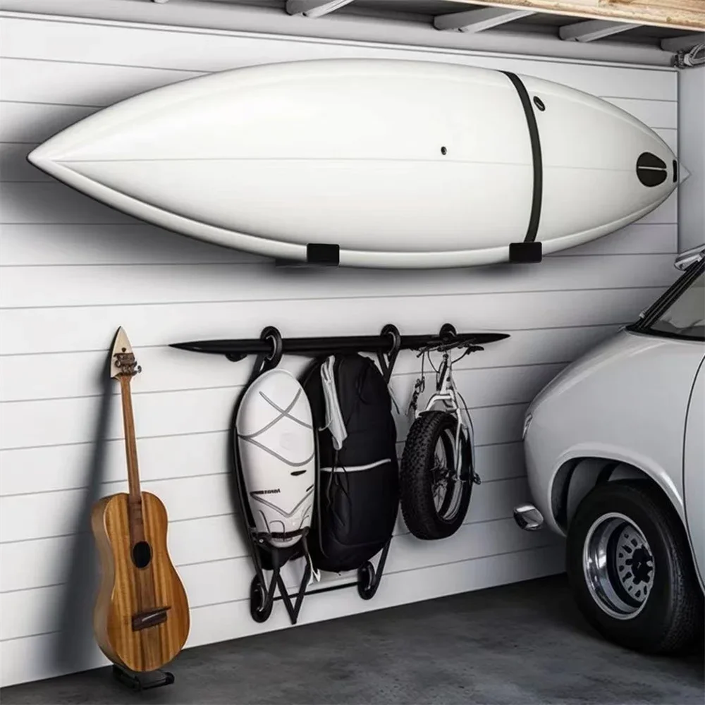 1Pair Durable Surfboard Display Rack Hanger Hook Wall-mounted Surfboard Hanger Snowboard Wall-Mounted Bracket Stand Holder