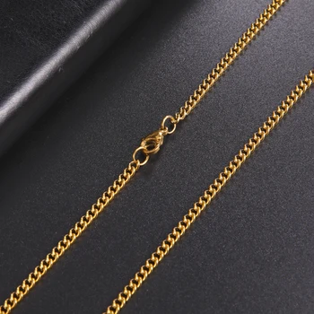 Skyrim Fashion 60cm Long Box Chain Necklace Men Stainless Steel Black Gold Color Link Chains Basic Punk Jewelry Wholesale - Image 3