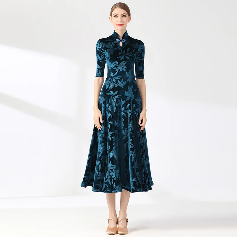 

Женское платье для бальных танцев, элегантное белое платье для соревнований в стиле ретро