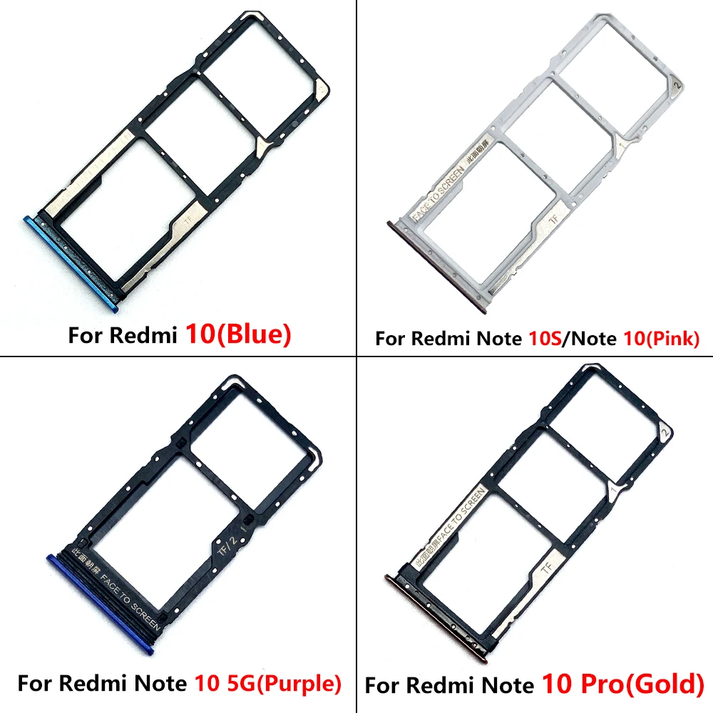 Replacement For Xiaomi Redmi 10 10C Note 10S 10 5G Pro SIM Card Chip drawer Slot SD Card Tray Holder Adapter + Pin sim card accessories