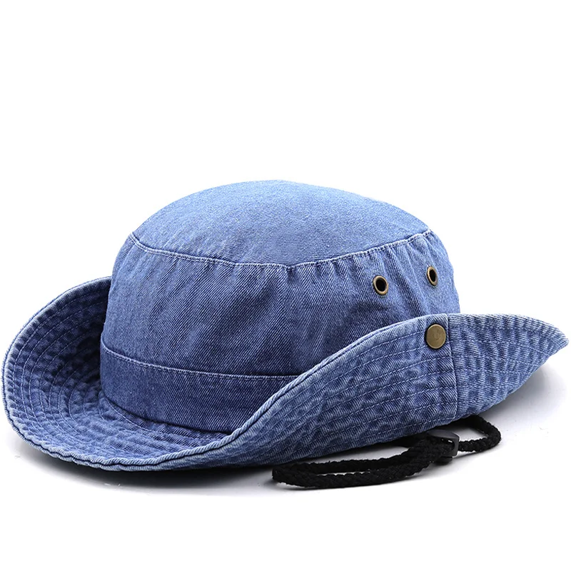 

Summer Simple Women Cap Breathable Retro 100% Cotton Bucket Hat Panama Jungle Fishing Hats Novelty Girl Beach Cap Bucket Hat