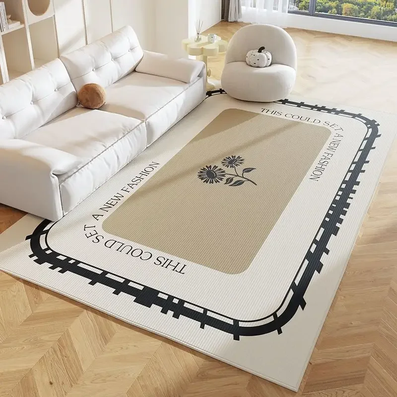 

New Nordic Pastoral Style Thickened Living Room Carpet Light Luxury Soft Fluffy Bedroom Rug Non Slip and Dirtresistant Rugs