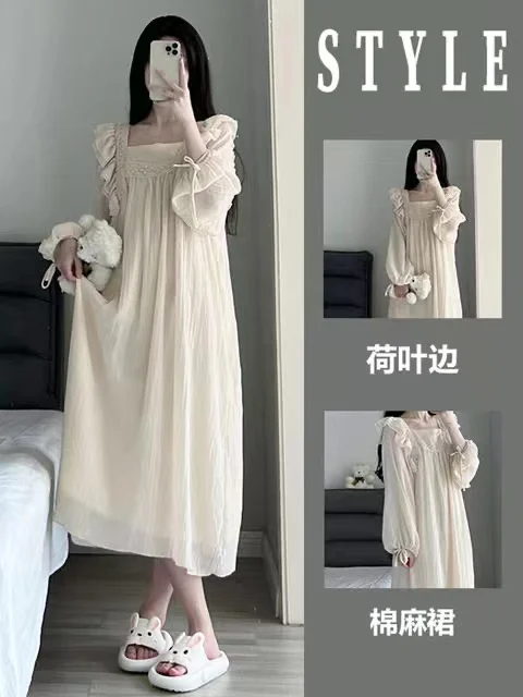 

ALherff Women's winter warm color style home warm coral velvet pajamas, warm and loose, comfortable touch long pajama set