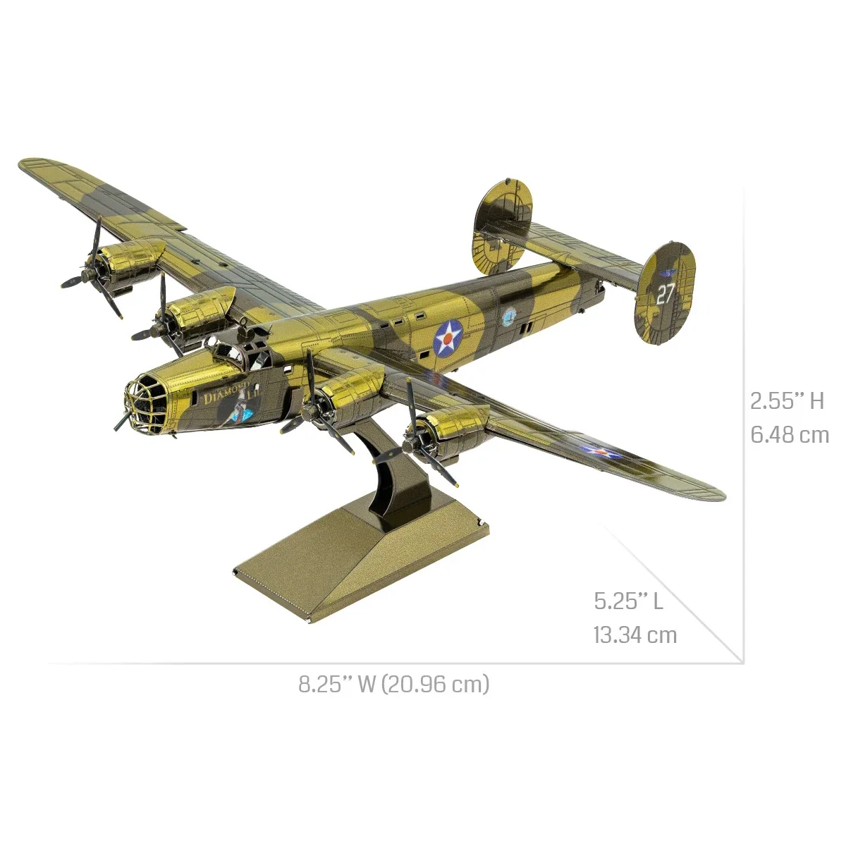 B24 3D Metal Puzzle model kits DIY Laser Cut Puzzles Jigsaw Toy 5