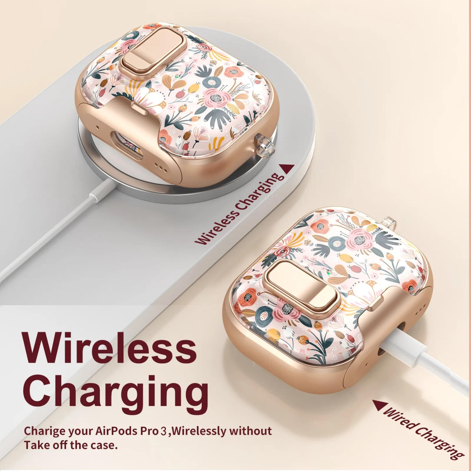 AirPods Wireless EarBuds Case with Phone Holder and Secure Lock Sleeve