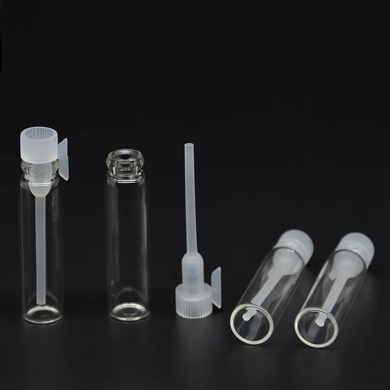 200/500pcs 1ml/2ml Clear Empty Mini Glass Perfume Bottle Small Sample Vial Laboratory Liquid Fragrance Test Trial Bottle 4