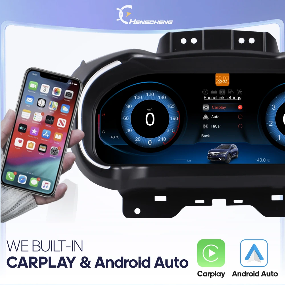 Para Renault Koleos Megane 4 Samsung SM6 Talisman 2016-2019, Panel de Instrumentos LCD para Automóvil, Carplay, Android Auto, Cabina Virtual, Instrumento Virtual 4