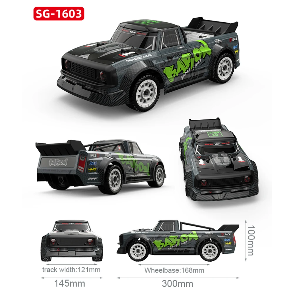 1:16 SG1603 RC Car 4WD Electric Racing Drift Car 30Km/H High Speed RTR Drifting Vehicle with ESP LED Light Toys for Children 6