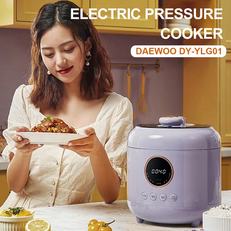 DAEWOO Electric Pressure Cooker 4L Household Rice Cooker With 2 Liners 12H Appointment Multifunctional For Home 70Kpa