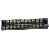 1PCS  TB1510 Dual Row Thick Copper Screw Terminal Block Flame Retardant Grounding Strip Wire Connector Durable 600V 15A 4