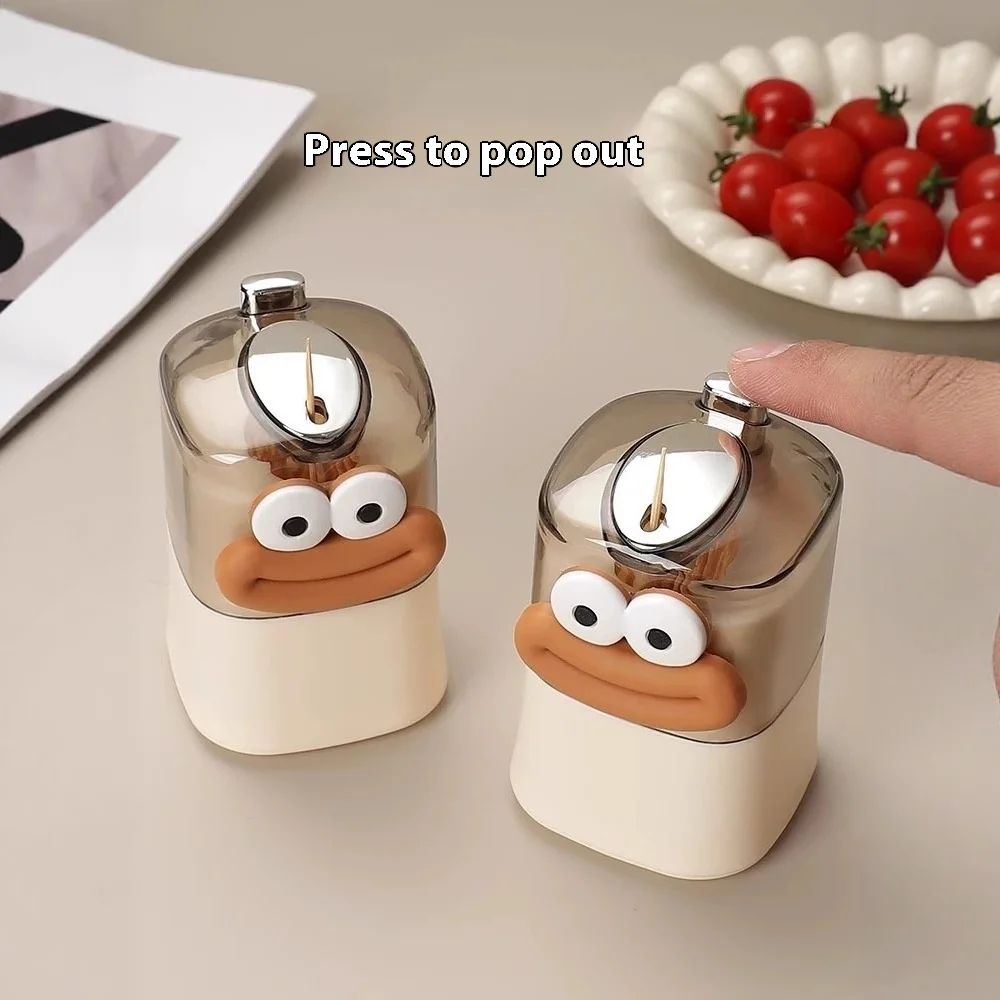 Creative Cartoon Gut and Mouth Toothpick Box for Home Use Cream-style Light Luxury Toothpick Holder