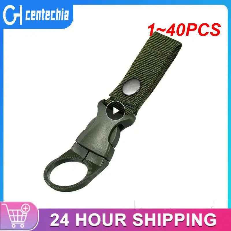 

1~40PCS clasp molle attach Buckle Holder tool webbing backpack Hanger Hook Carabiner Water Bottle clip hang camp hike outdoor