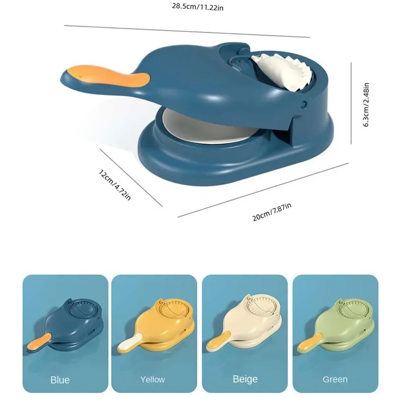 2in1 Dumpling Maker DIY Wrapper Presser Manual Ravioli Empanadas Dough Skin Molder Machine Multi-function Household Kitchen Tool Kitchen Accessories Noodle Press