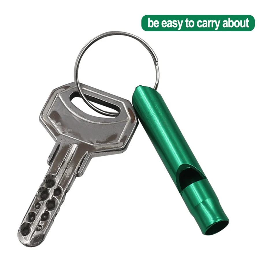 Outdoor Metal Multifunction Whistle Pendant With Keychain Keyring For Outdoor Survival Emergency Mini Size Whistles