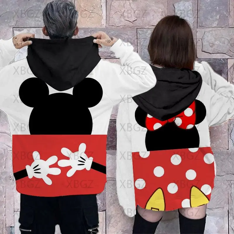 Sudadera fina con capucha de Disney para hombre y mujer, ropa con estampado  de Mickey y Minnie Mouse para parejas - AliExpress