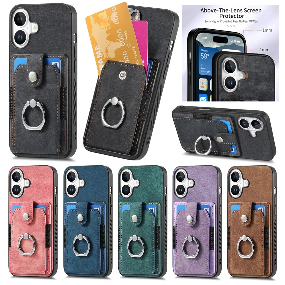 Leather Case with Elastic Card Slot Cover