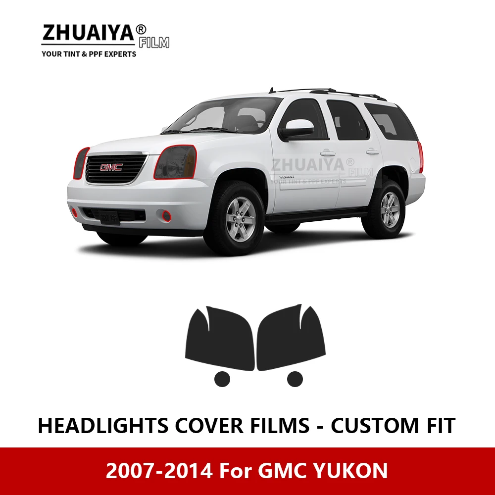 

Для GMC YUKON 2007-2014 Автомобильная внешняя фара против царапин PPF предварительно отрезанная Защитная пленка для ремонта автомобильные наклейки аксессуары