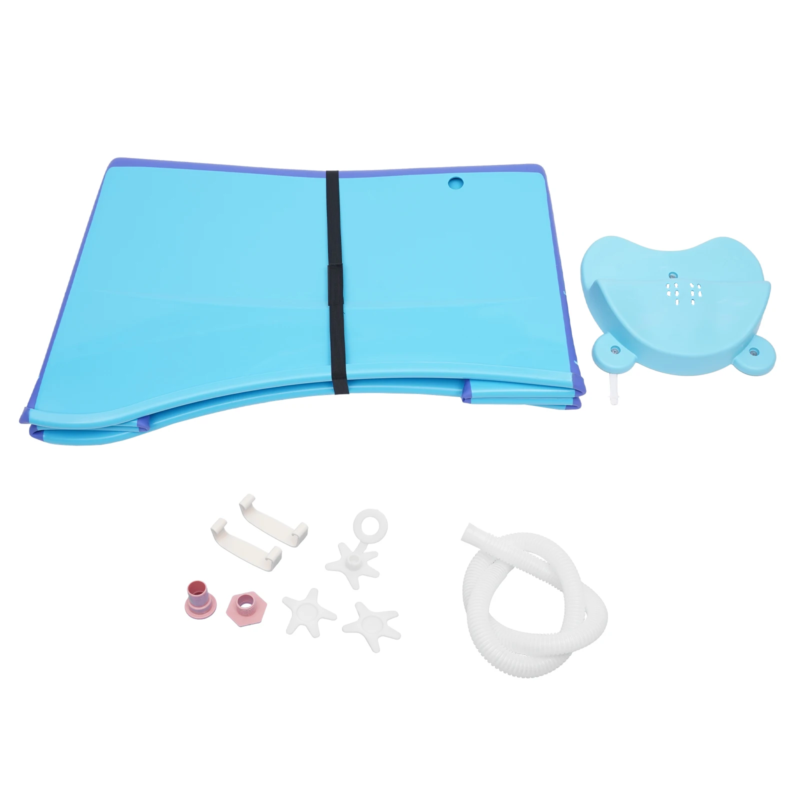 Oversized Foldable Bath Tub Adult Kid Portable Spa Sauna Bath Rectangle Bucket Water Tub, Blue 6