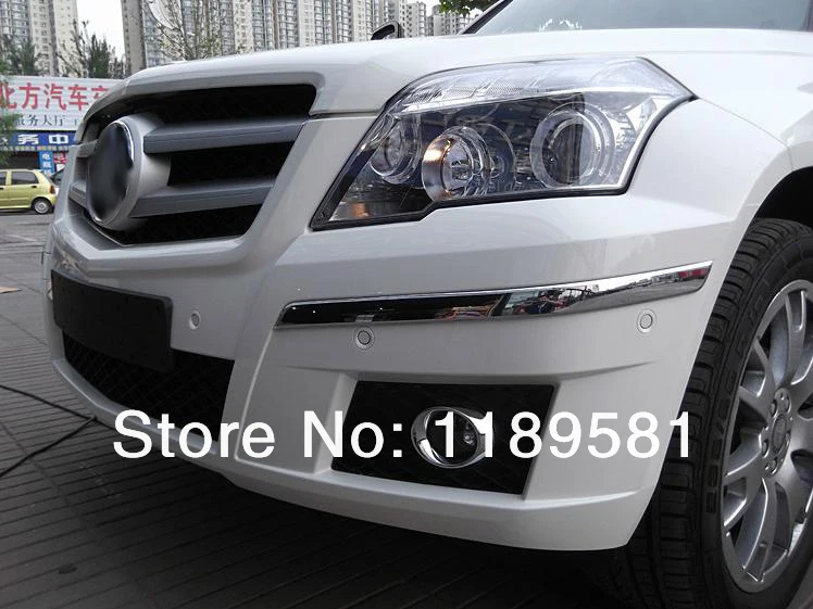 

For Benz glk300 350 260 2010 2011 2012 ABS Chrome front Bumper Protector Trim Car Accessories Stickers