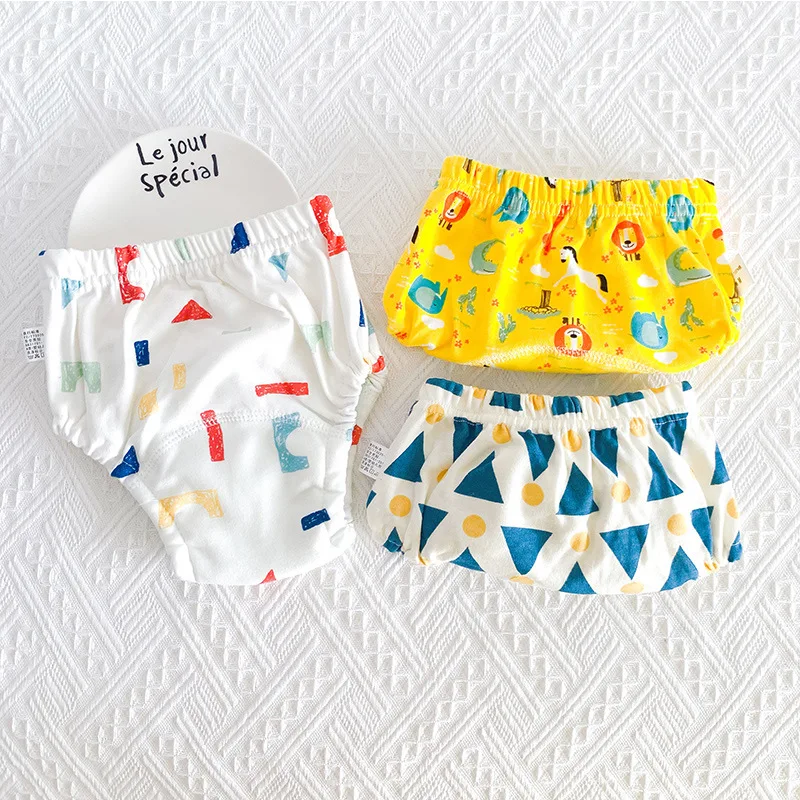 Eco-Friendly Reusable Baby Training Pants with Elastic Waist - Pack of 3