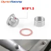 M18X1.5 Oxygen Sensor Stainless Steel Bung Plug Nut Stepped Mounting Cap Kit Plug Nut Plug Wideband Nut Fitting Weld Bungs 1