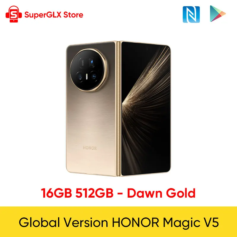 スマートフォン本体 Honor Magic V5 Dawn Gold 16-512Gb HONOR Magic V5 - 8.8mm Foldable Smartphone - HONOR Global