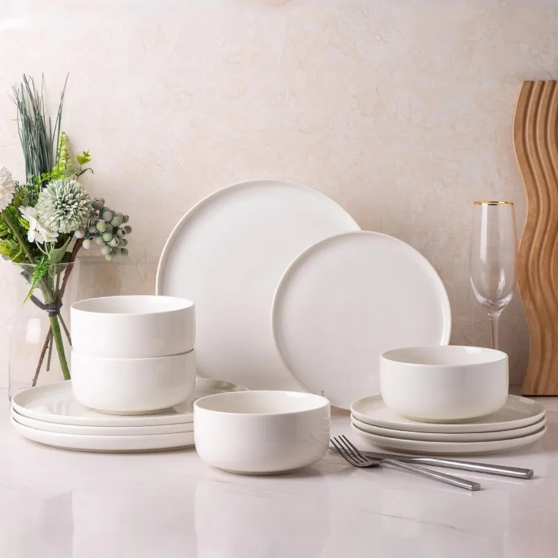 Ceramic Dinnerware Sets 12-Piece Plates and Bowls ceramic dinnerware set