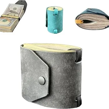 Portafoglio sottile magnetico per contanti, mini portafoglio con clip magnetica, portafoglio impermeabile per uomini e donne, da mettere in tasca.