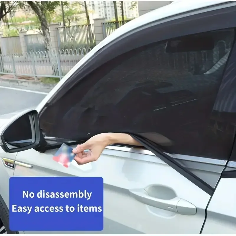 Universal Car Side Window Sunshade Curtains – Mosquito Repellent Mesh