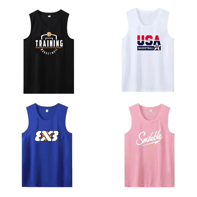 Men Basketball Jerseys Shirts Youth Basketball Vest Uniforms Blank Gym Running Training Loose Jerseys Suits Tank Top basketball jerseys
