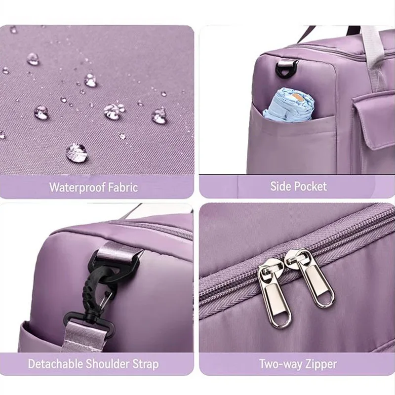 Travel Bag Large Capacity Weekender Carry On Duffle Bags with Shoe Compartment Sports Fitness Bags for Women Shoulder Bag 3