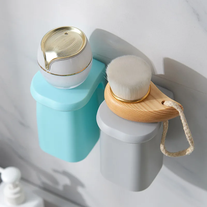 

Creative Cylindrical Magnetic Cup Inverted Drain Toothbrush Cup Wall-mounted Couple Brushing Teeth Cup Bathroom Accessories
