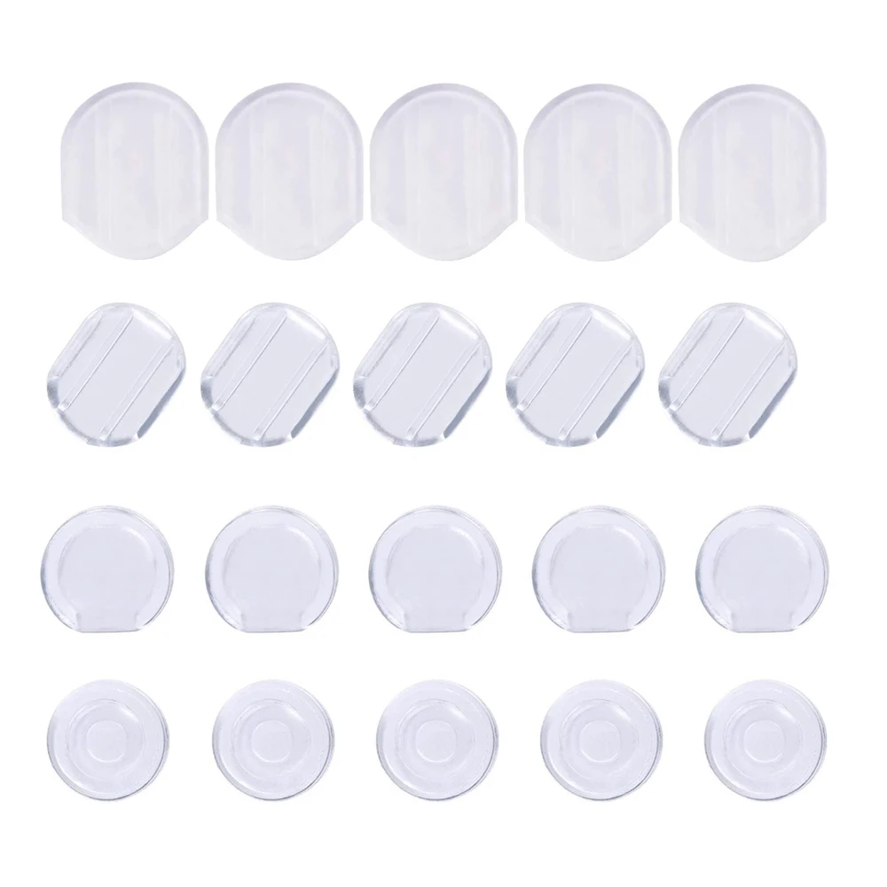 

50pcs/Lot Clear Earring Pads Soft Silicone Anti-Pain Cushions Transparent Backs Comfortable For Ear Clip Jewelry DIY Accessories