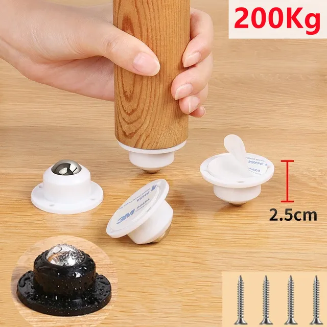 4Db Bútorok Görgők Kerekek Univerzális Kerék 360 ° Forgás Rozsdamentes Acél Erős Teherhordó Önmagarasztó - Image 2