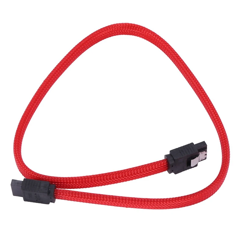 

20Pcs 50CM SATA 3.0 III SATA3 7Pin 6Gb/S SSD Cables HDD Hard Disk Data Cord With Nylon Sleeved Premium Version(Red)